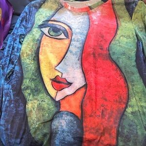 Artistic Multicolor Women's Top